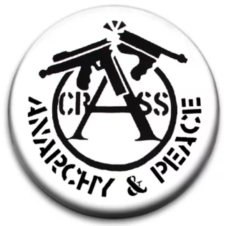 Anarchy And Peace Crass Badge