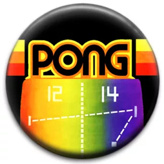 Pong Arcade Game Badge