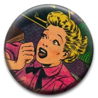Comic Shock Girl Badge