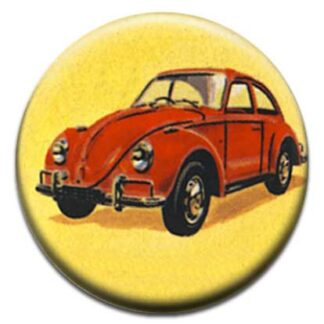 Red Vw Beetle Badge