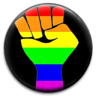 Rainbow Flag Fist Badge