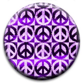 Peace Signs Purple Badge
