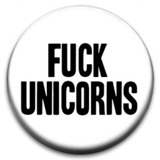 Fuck Unicorns - Small Retro Badge