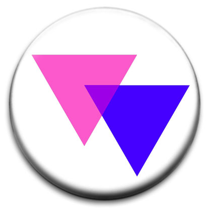 Bi Sexual Bi Angles Lgbt Small Retro Badge