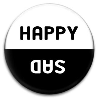 Happy Sad Small Retro Badge