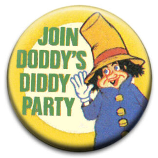 Join Doddy's Diddy Party Small Retro Badge