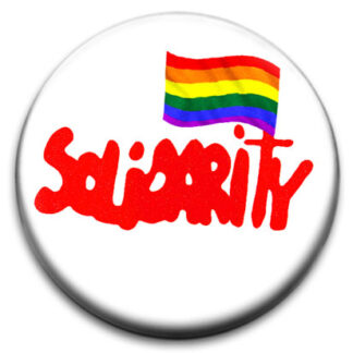 Solidarity Small Rainbow Retro Badge