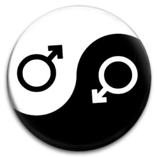 Male Male Yin Yang Badge