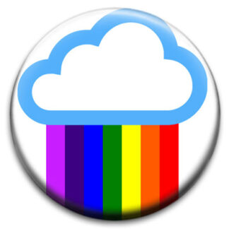 Cloud With Rainbow Rain Badge