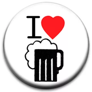 I Heart Beer Badge