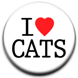 I Heart Cats Badge