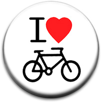I Heart Cycling Badge