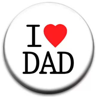 I Heart Dad Badge