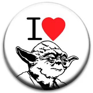 I Heart Yoda Badge