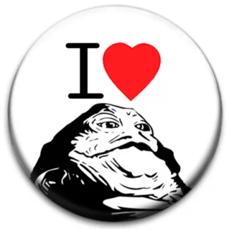 I Heart Jabba Badge