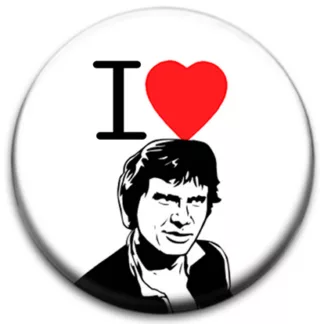 I Heart Han Solo Badge