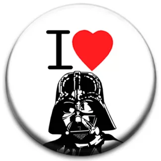 I Heart Darth Vader Badge