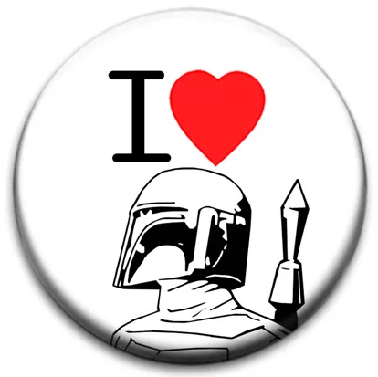 I Heart Boba Fett Badge