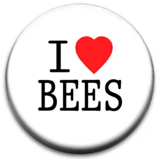 I Heart Bees Badge